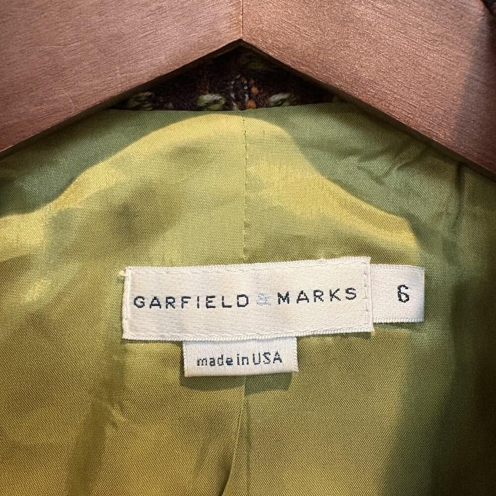 Vintage Garfield & Marks Jacket Womens 6 Brown Plaid Winged Collar Wool Made USA - Picture 3 of 14